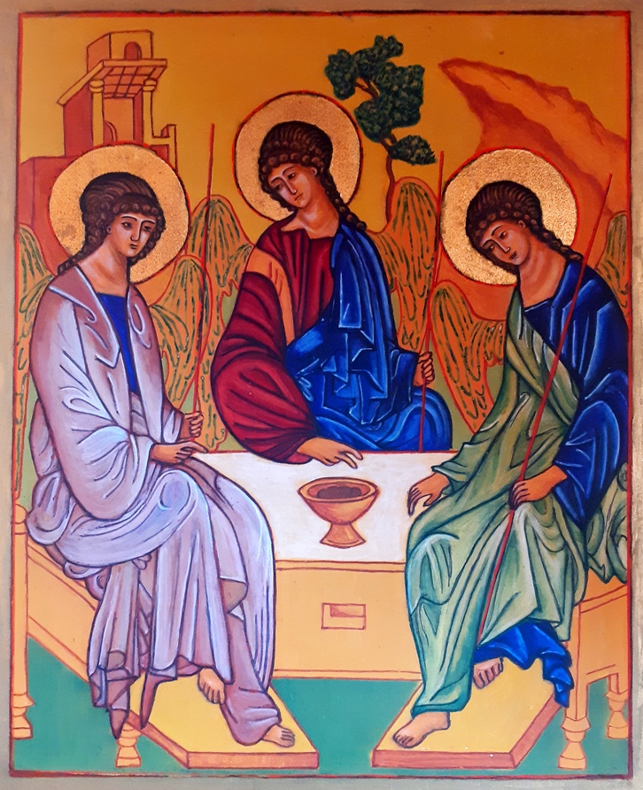 Andrei Rublev icon of the Trinity 
as written by Isobel de Gruchy