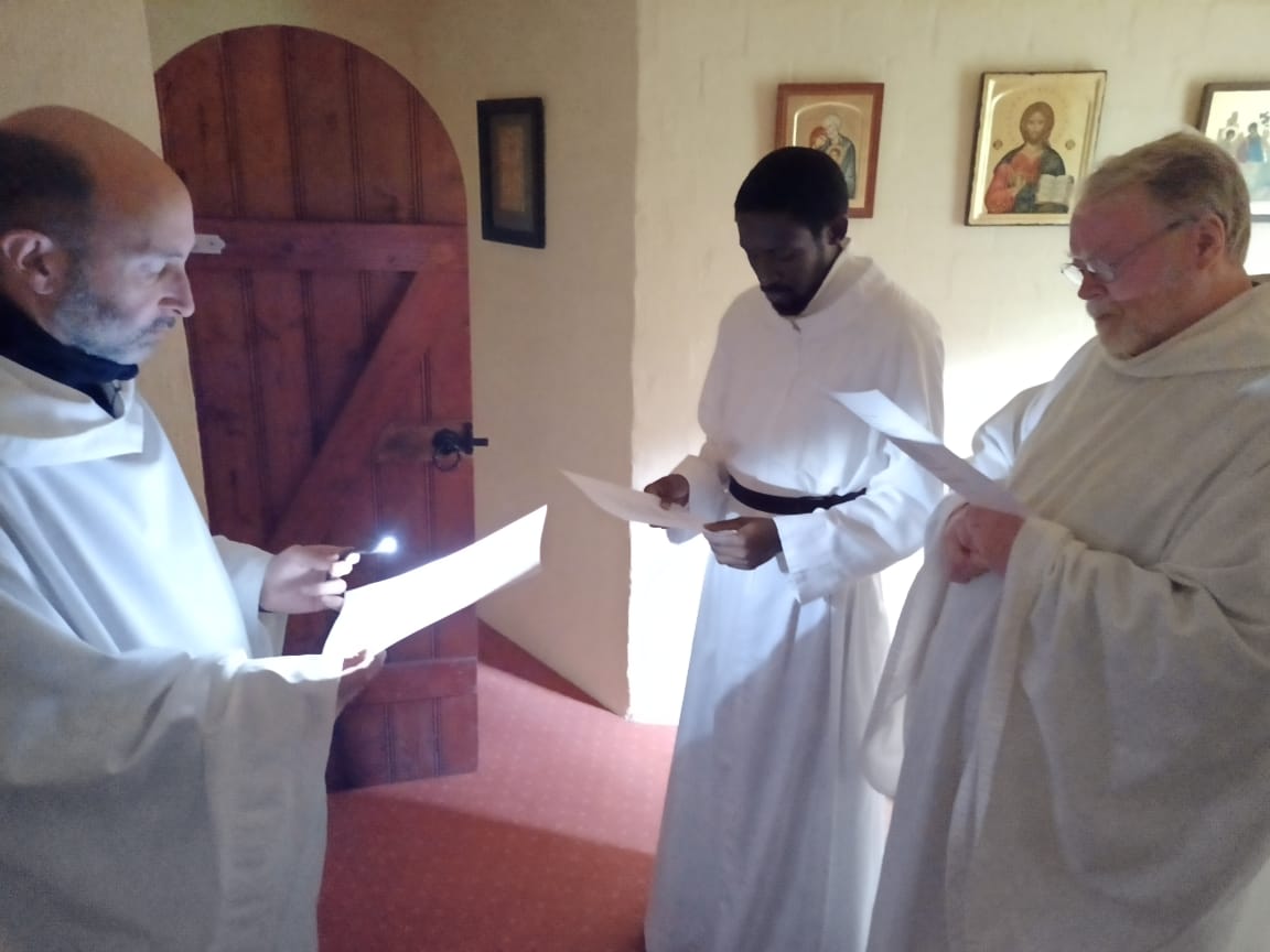 mpumelelo is received as a postulant
