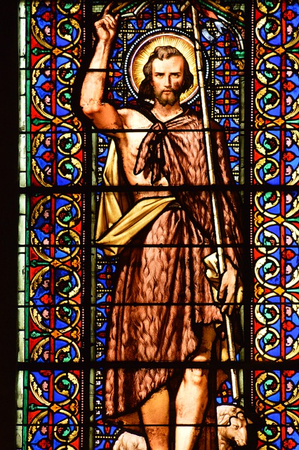 John the Baptist in stained glass